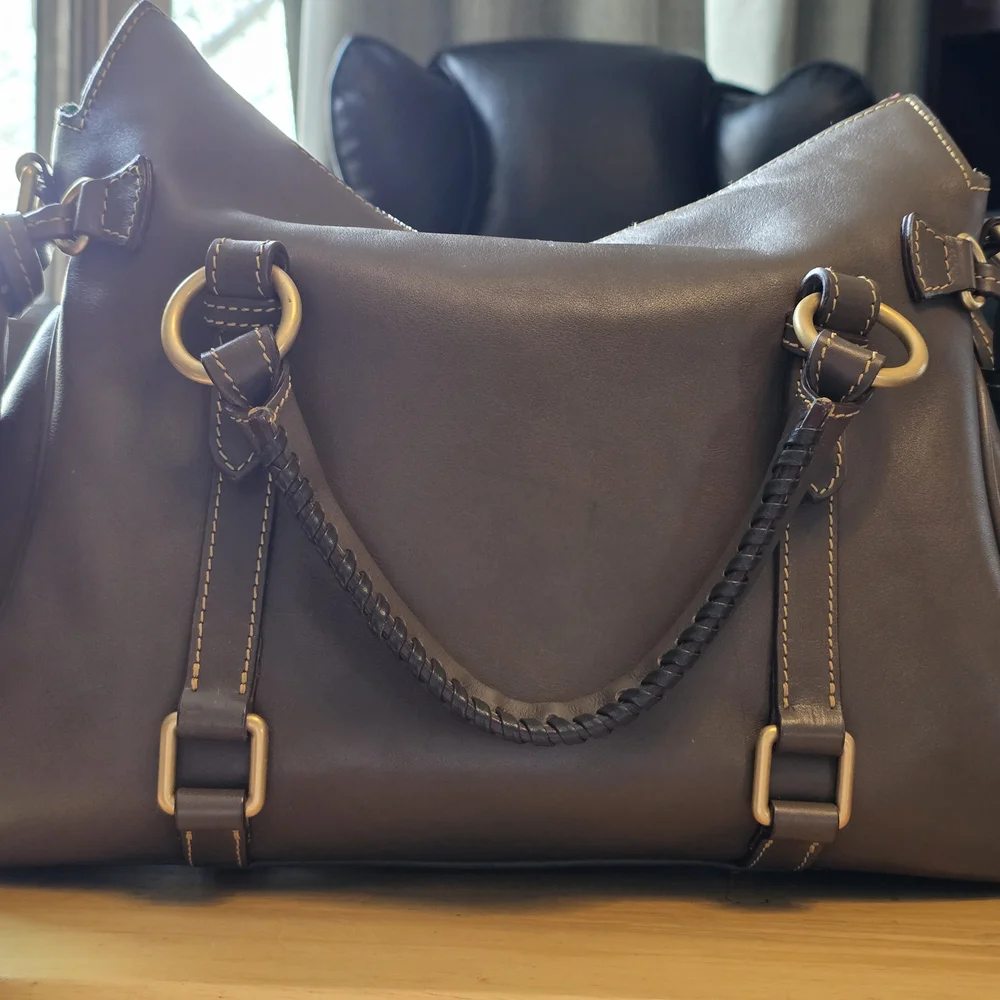 Dooney and Bourke Large Florentine Satchel - Elephant - Picture 5 of 12